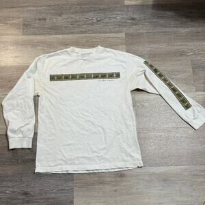 EMI Sportswear Long Sleeve Graphic T-Shirt Men’s Medium White Deer Lake Nature